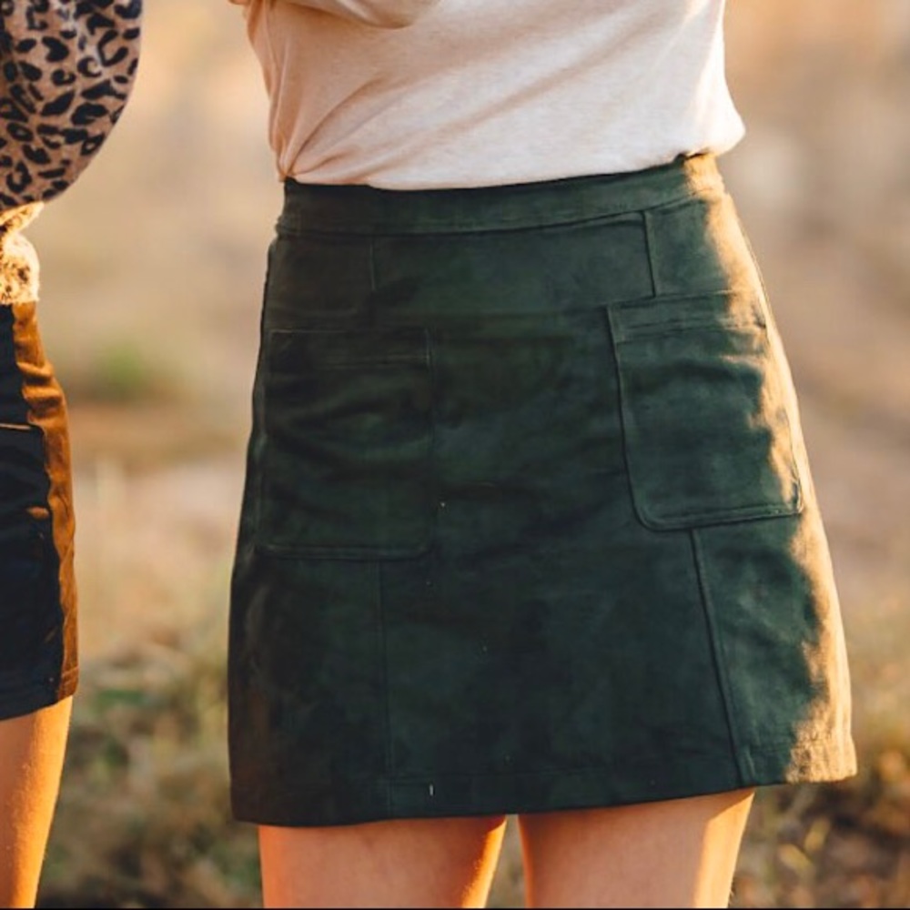 Velvet green skirt!